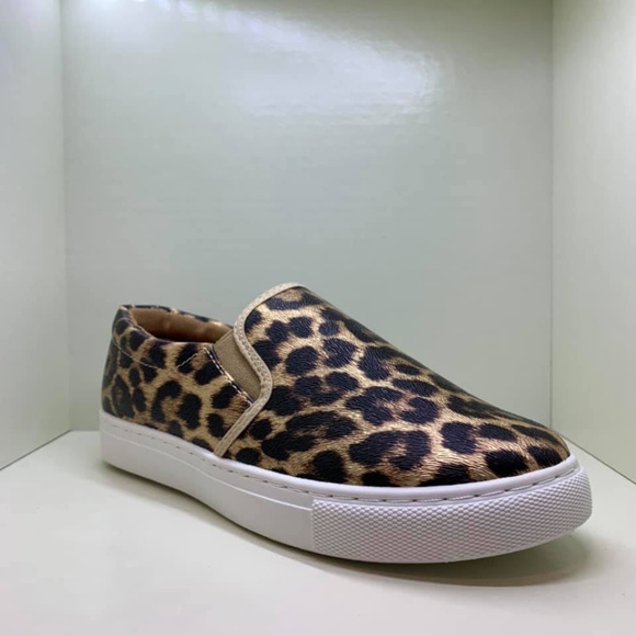 cheetah slip on shoes